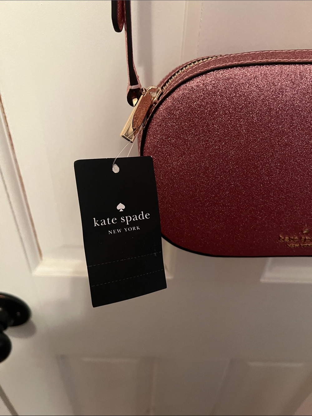 kate spade metallic rose glitter crossbody bag - Picture 4 of 4
